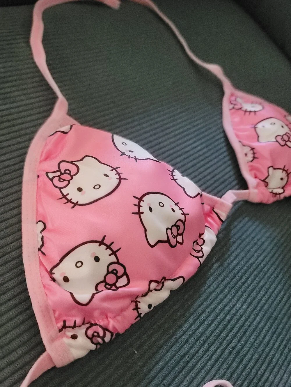 Hello Kitty Pink Tie Side Bikini Set NWOT